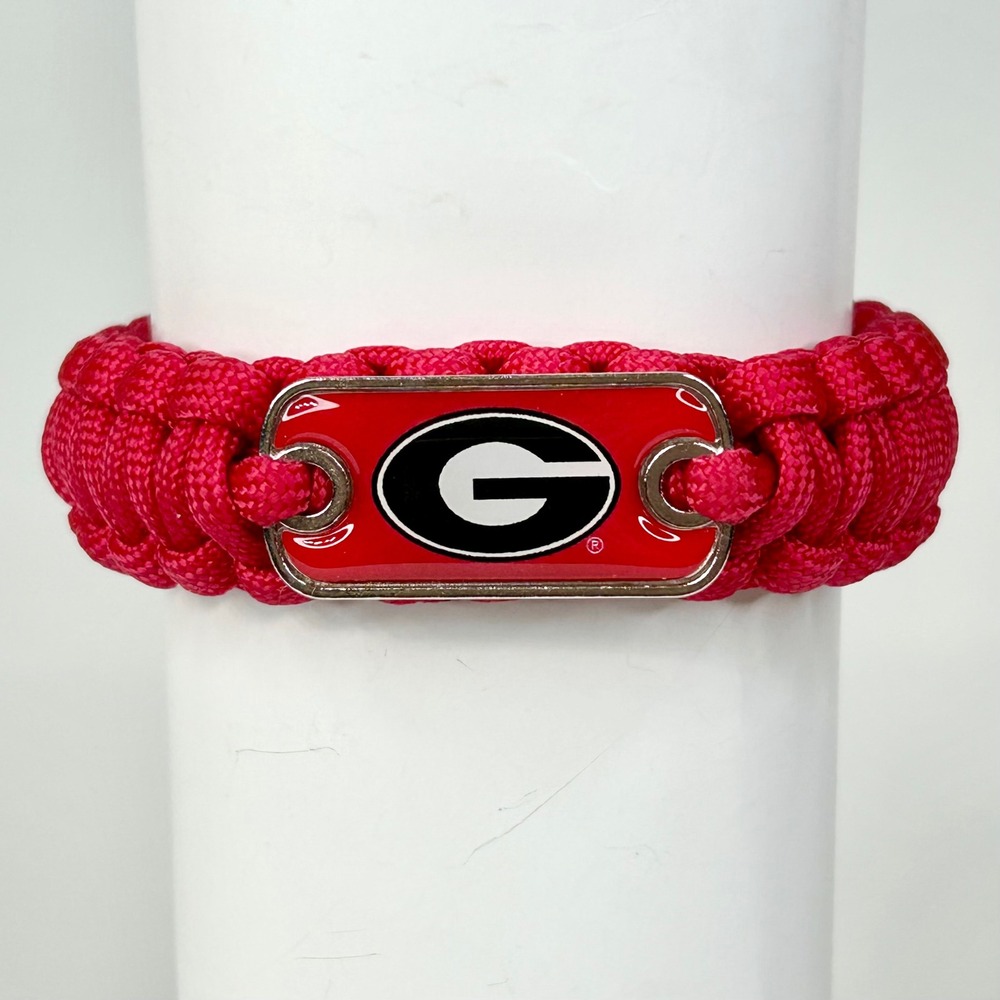 GEORGIA BULLDOGS Paracord Bracelet & Necklace Set Red NCAA Fan Gear